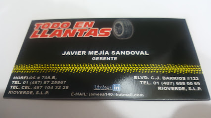 Todo En Llantas. en Rioverde