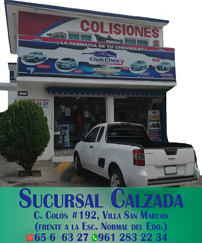 Refaccionarias y Colisiones Club Chevy La Farmacia de Tu Chevrolet Sucursal Calzada Al Sumidero en Tuxtla Gutiérrez